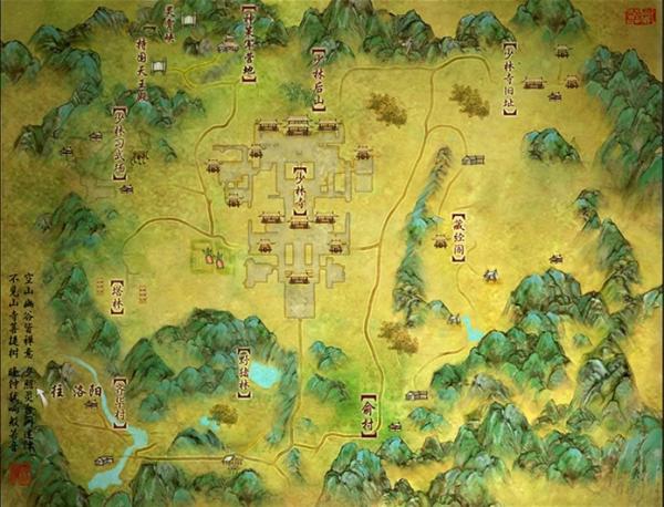 少(shǎo)林(lín)寺平面地(dì)圖（少(shǎo)林(lín)寺旅遊地(dì)圖）